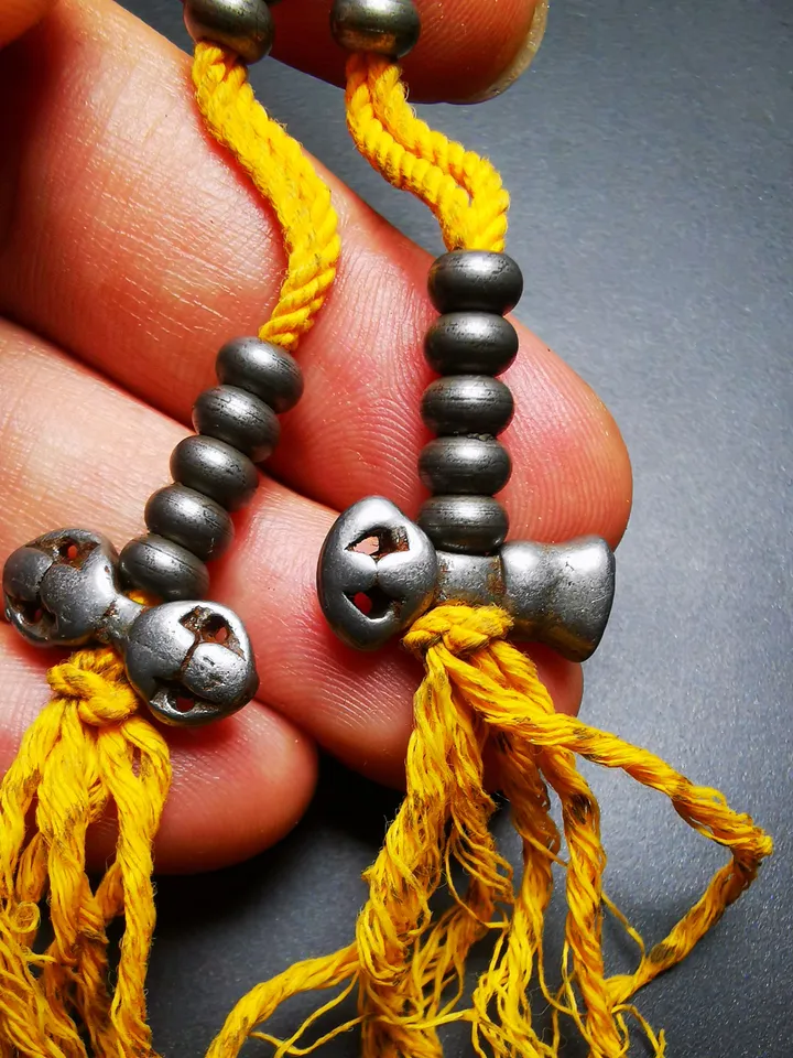 Gandhanra Handmade Tibetan Buddhist Mala Counters,Prayer Bead Counters,with Dorje and Vajra, Made of Cold Iron
