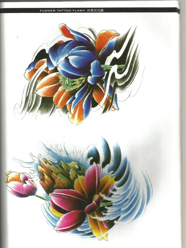 Flower tattoo flash
