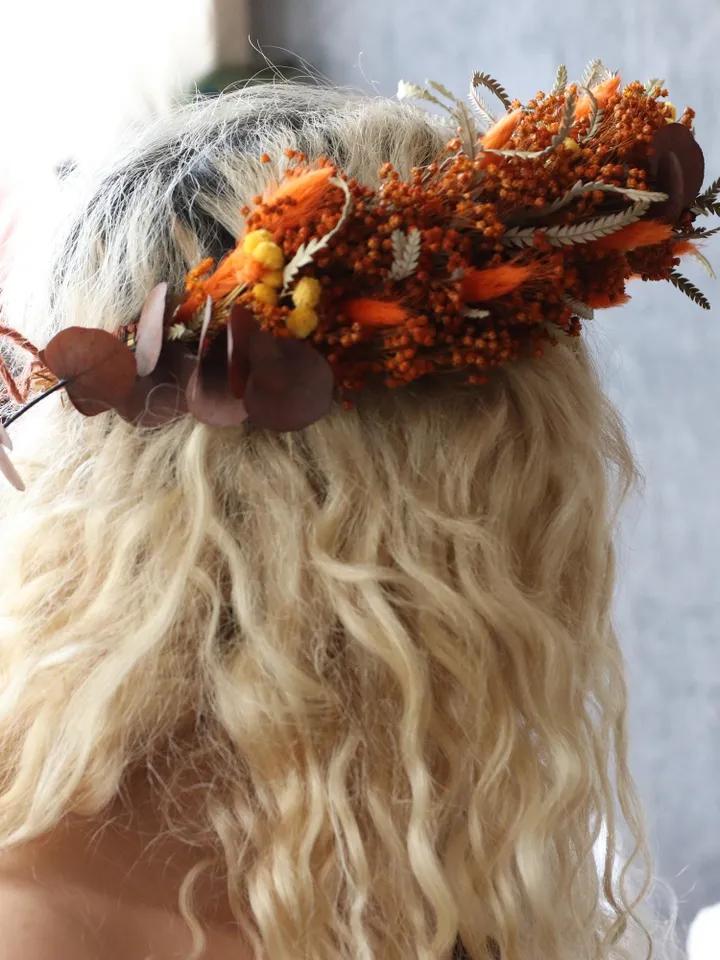 AutumnCrownBohoBridalEthnicTouchNaturalHandcraftedFloralWeddingElegantTrumpNovemberSaleHalloweenWitchesHolidayGiftSportAnimalaNecklac