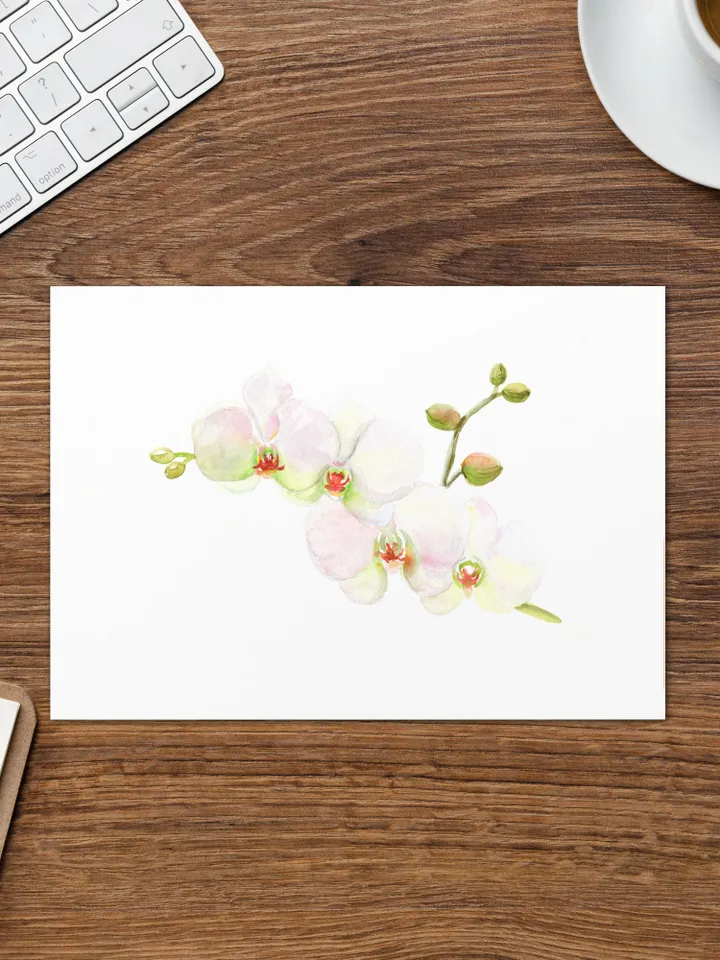 Orchid One Of A Kind Greeting Card  Folded Blank Card for Birthday, Anniversary, Graduation Happy Birthday  For Plant Lovers Watercolor Art