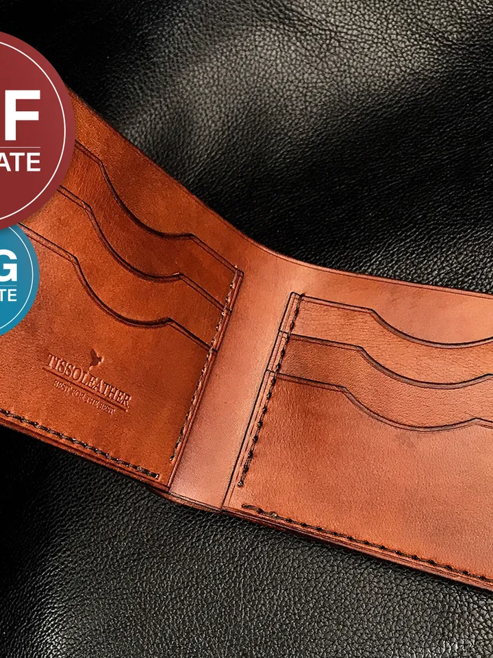 Leather Bifold Wallet PDF Pattern: Men's Wallet SVG Template + Video