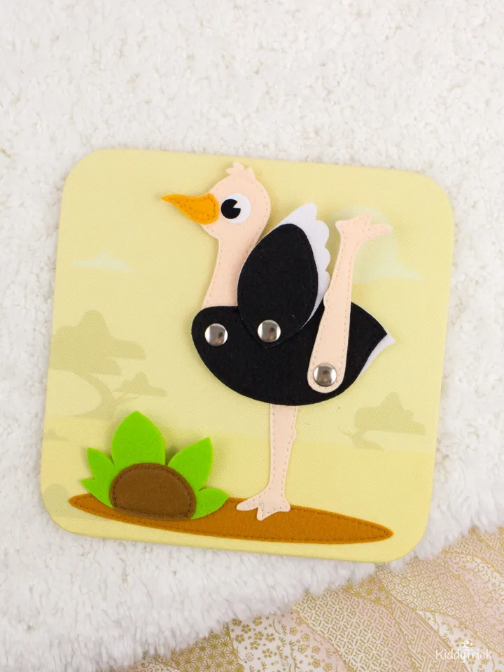 Ostrich - Felt Applique - Sewing Pattern