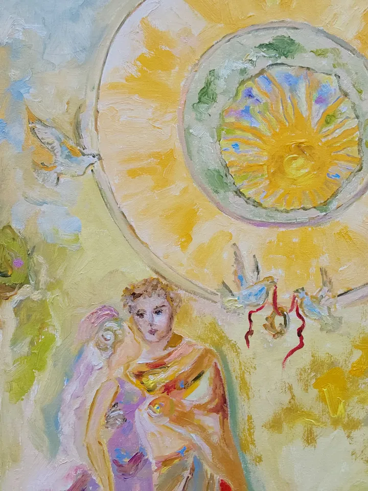 Oil painting on canvas "Lovers" 40x60cm (16x24 inches)