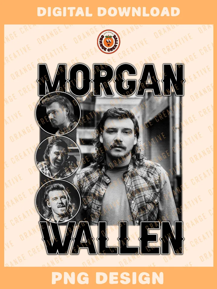 Retro 90s Mor.gan Wallen Bootleg T-shirt PNG, 90s Bootleg Template, Graphic Mor.gan Wallen PNG Files, Custom Bootleg Country Music Tee, Digital Download