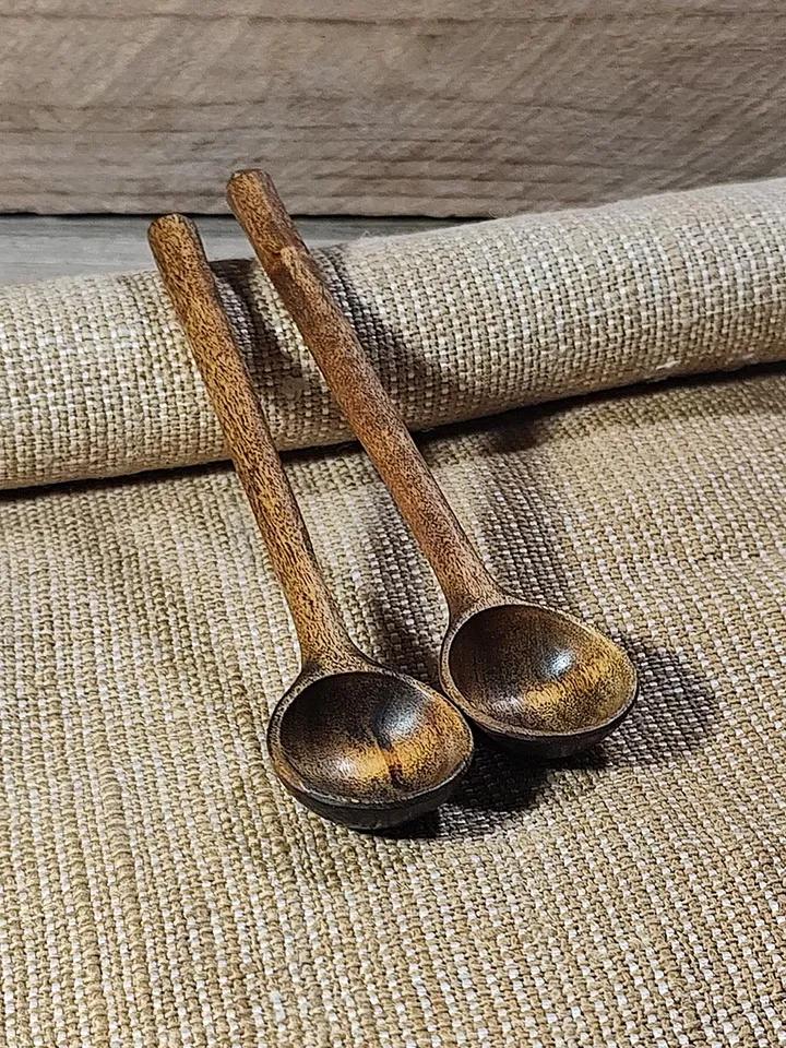 Handmade small wooden spoon, 9th anniversary willow wood, Dessert willow spoon, Measuring spoon, Wooden gift tea lovers