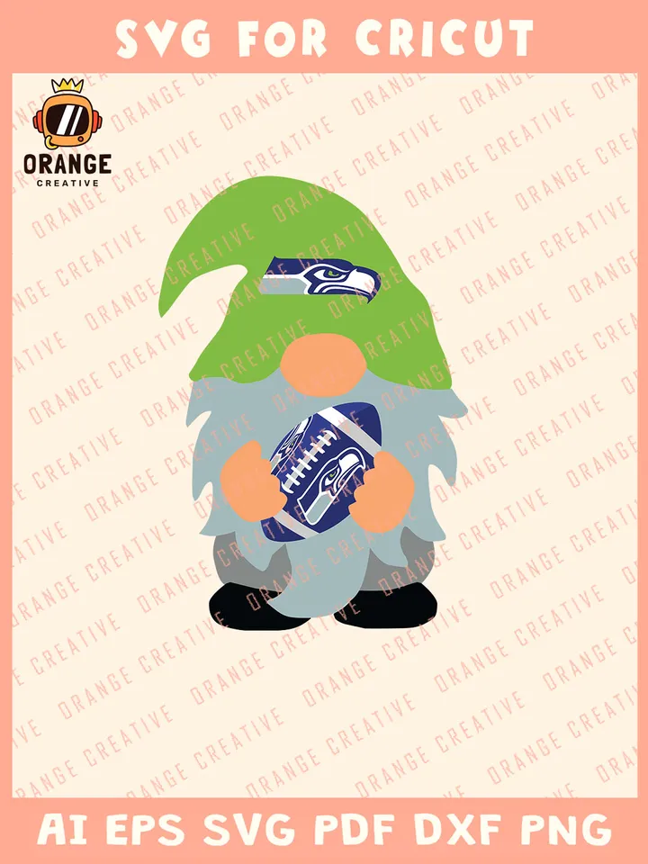 NFL Seattle Seahawks x Gnomes Svg, NFL Seahawks Team Svg, Football Gnomes SVG for cricut, Svg Files for Cricut, Png, Dxf, Digital Download