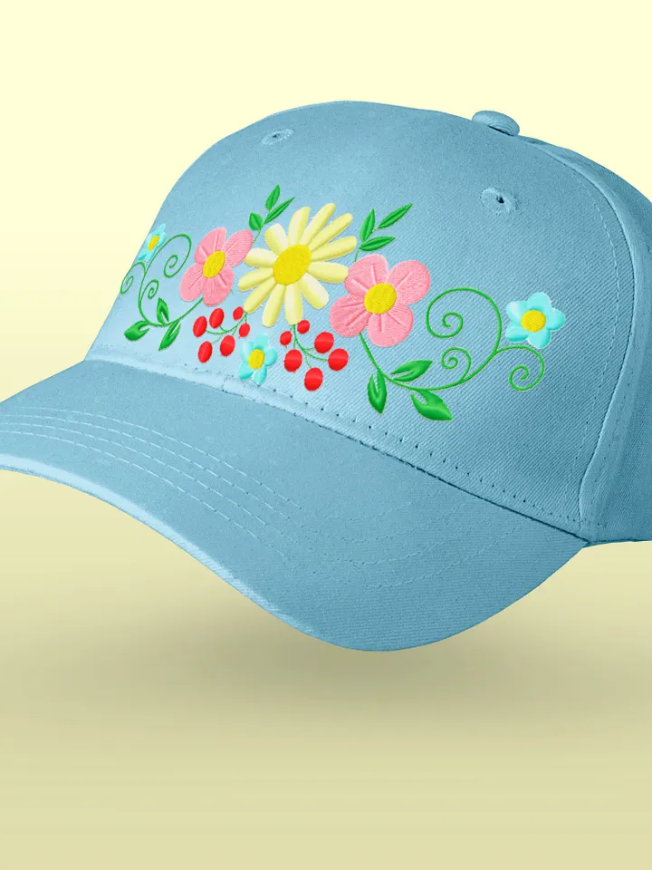 Flowers embroidery design Machine embroidery pattern 4 sizes, Flower embroidery files, Flower Bouquet, Floral border Instant Download #R16