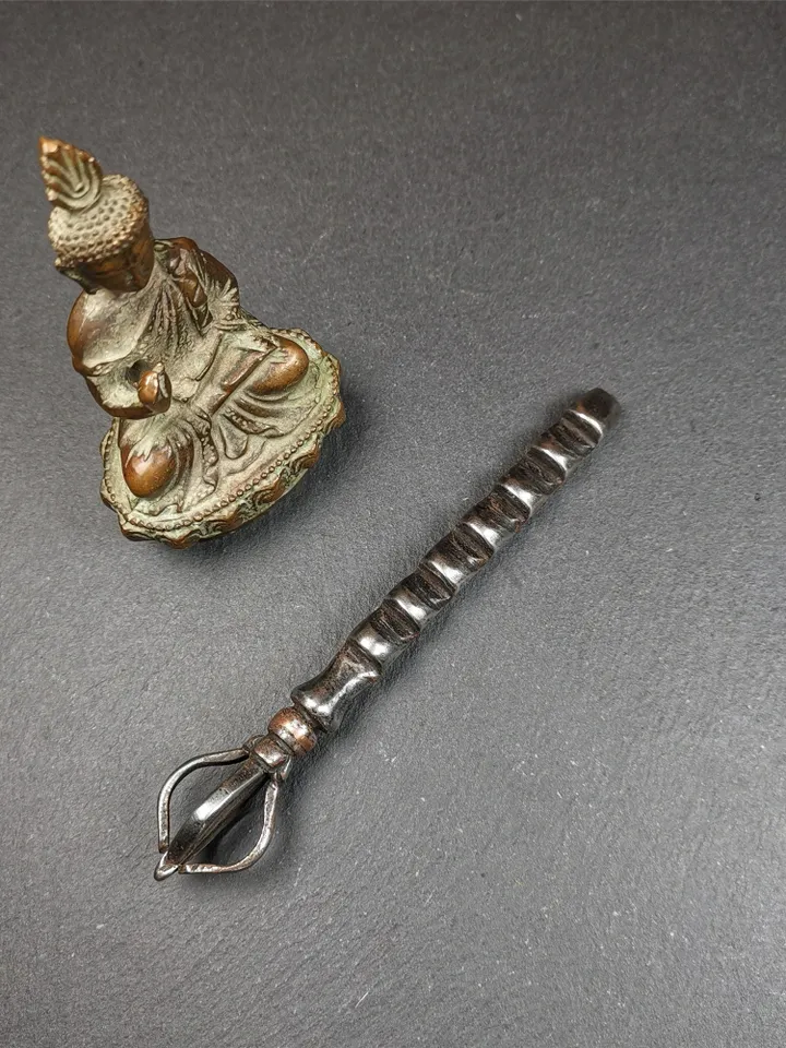 Gandhanra Antique Tibetan Amulet Ritual,Tibetan Ladder of Heaven, Made of Cold Iron, 5.3" Length