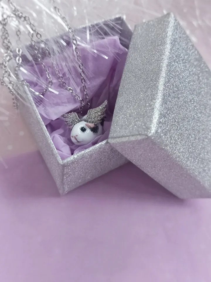 Handmade guinea pig angel necklace (US discount)