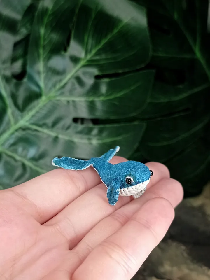 PDF crochet pattern little whale. Crochet miniature pattern. Little whale toy pattern. DIY cute toy. Pattern amigurumi