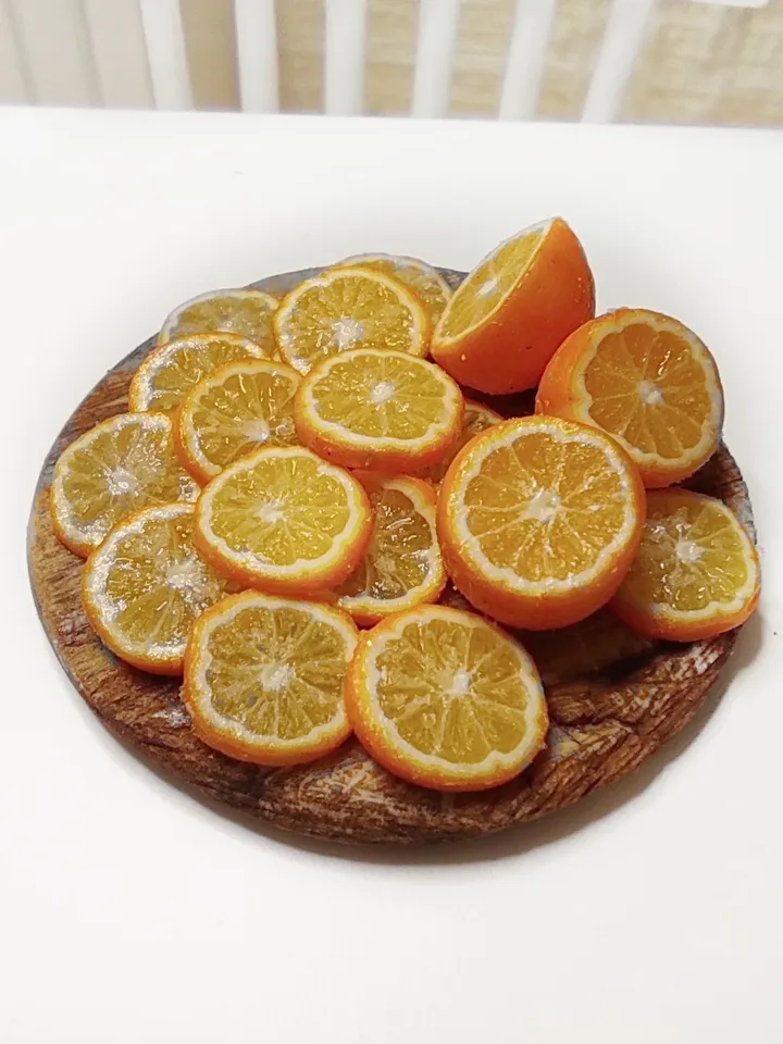 Oranges from polymer clay, orange for dolls, fruit for doll house, gift ideas, miniature, dollhouse food, mini food