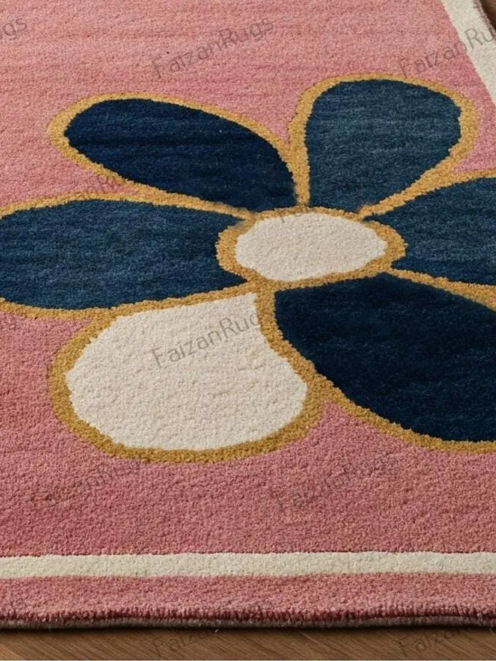 8x10,Pink rug,Floral rug,multi size,8x10,9x12,10x14,Handmade,area rug,Wool rug,Living room,Dining room,kids room,pink,home décor,area rug.