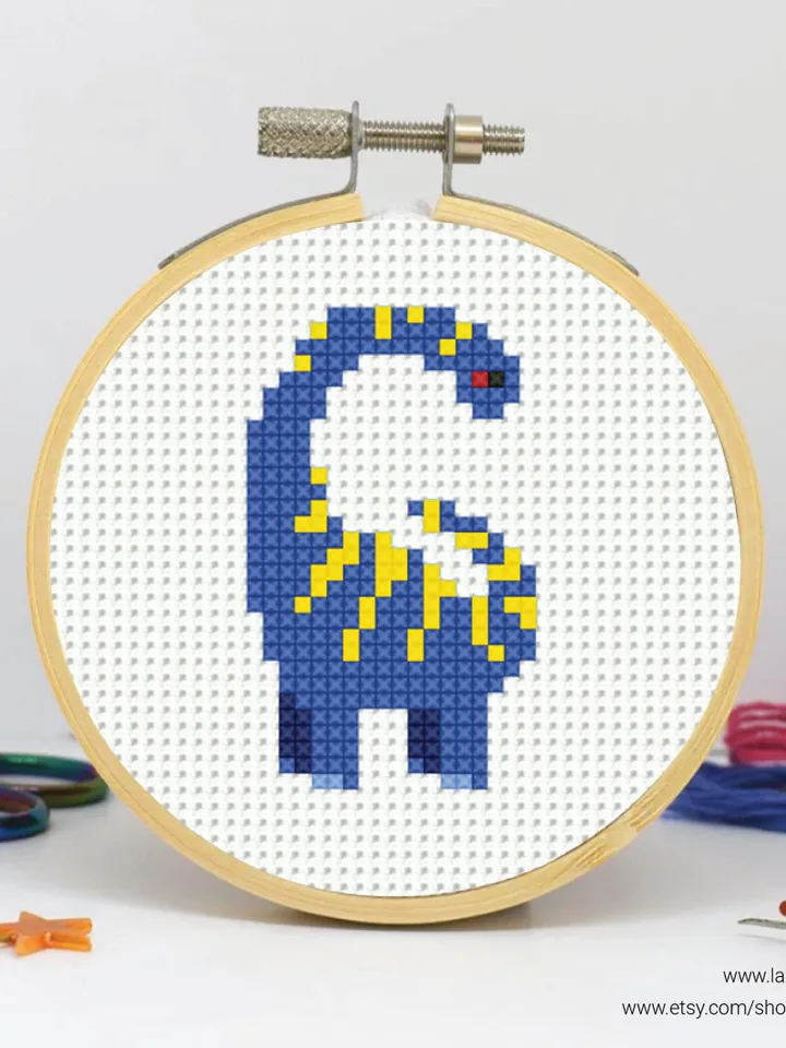 Bundle mini Dinosaurs 8 Cross stitch patterns, contemporary, Abstract, 3 inches, beginner, modern chart, gift DIY, embroidery, instant PDF