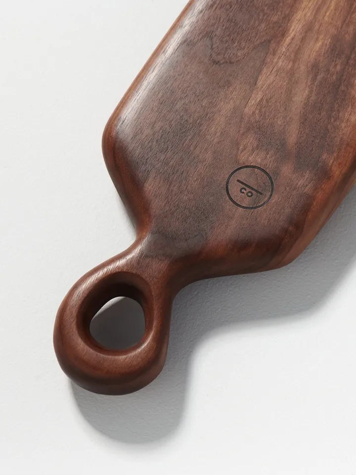 Organic Shaped Double Handle Wood Serving Board - shaped and carved by hand - offered in local Pennsylvania Walnut, Sycamore, Maple