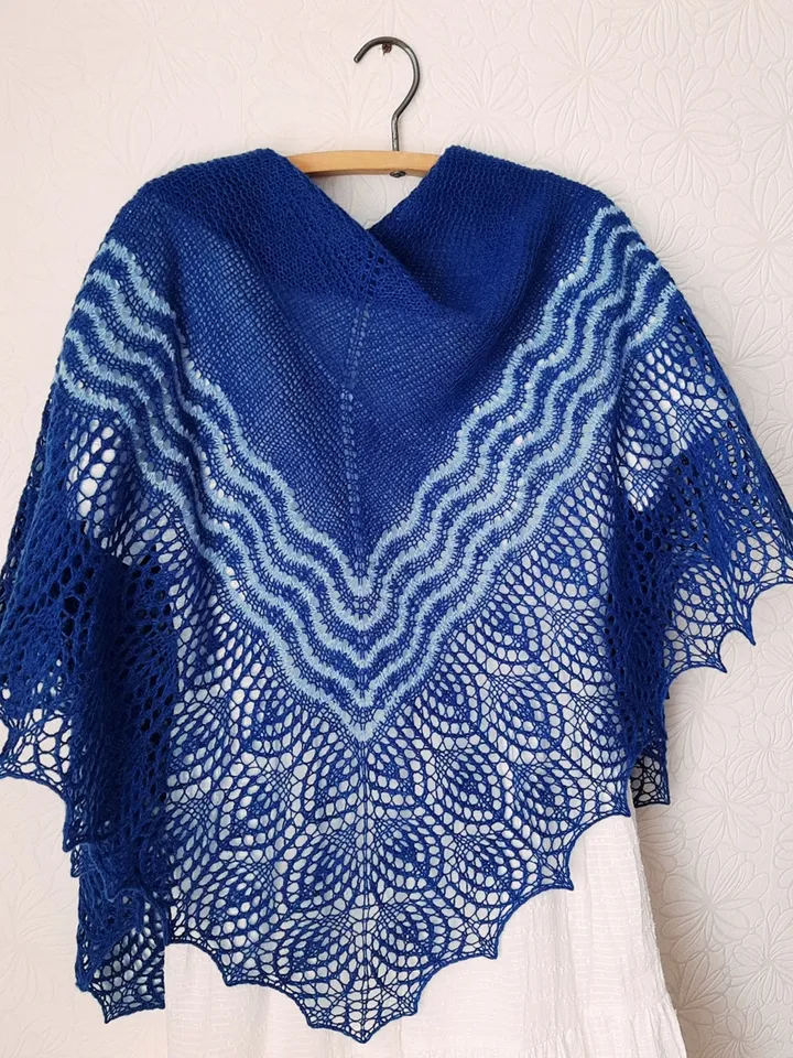 Cyprid Shawl Knitting Pattern Knit Warm Accessory in 2 Colors