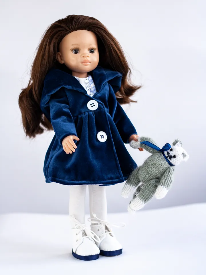 Dianna Effner Little Darling clothes, Paola Reina doll clothes, 13 inch doll clothes, Doll coat, dress, shoes, underwear