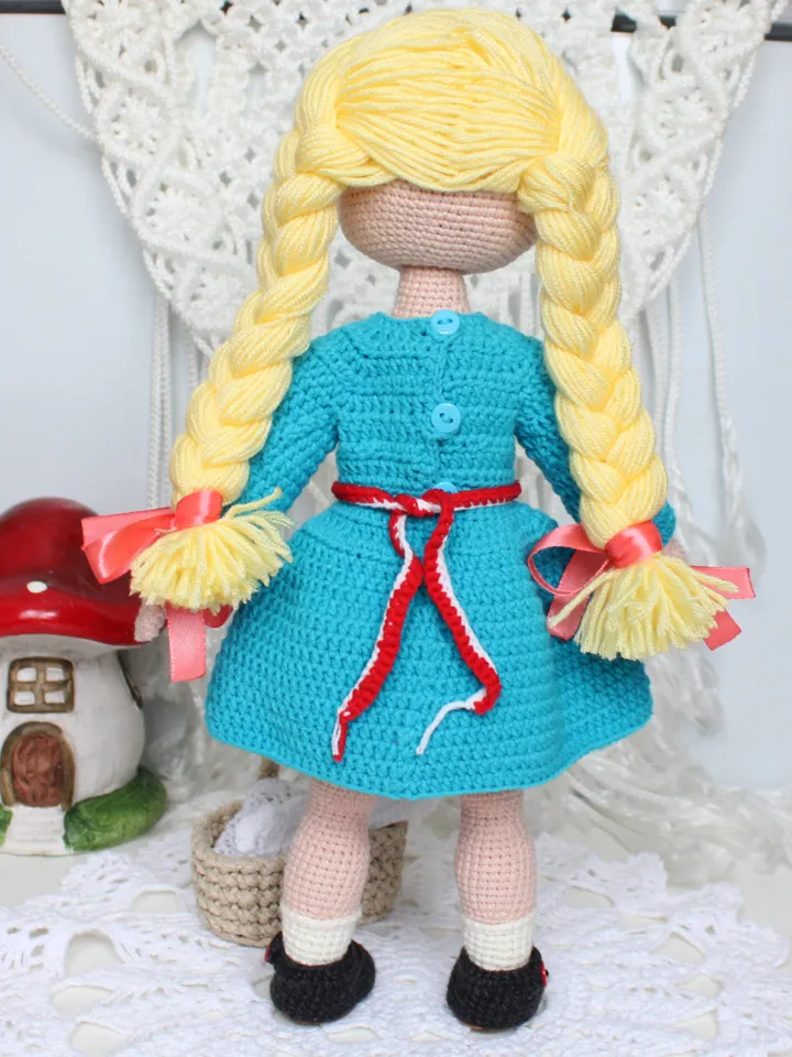 Little Red Riding Hood doll crochet pattern PDF in English Amigurumi doll Crochet tutorial