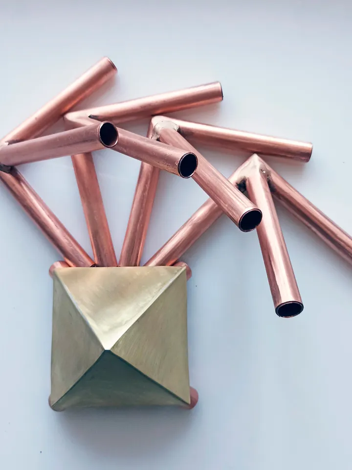 3/8 Inch outer diameter kit Gasu Copper Meditation copper Pyramid corner connector kit Only
