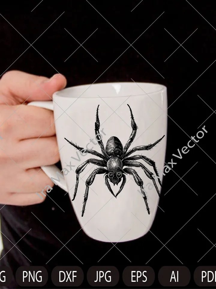 Spider SVG, Spider Design Svg, Spider detailed, Spider Dxf, Spider Png, Spider Clipart, Spider Files