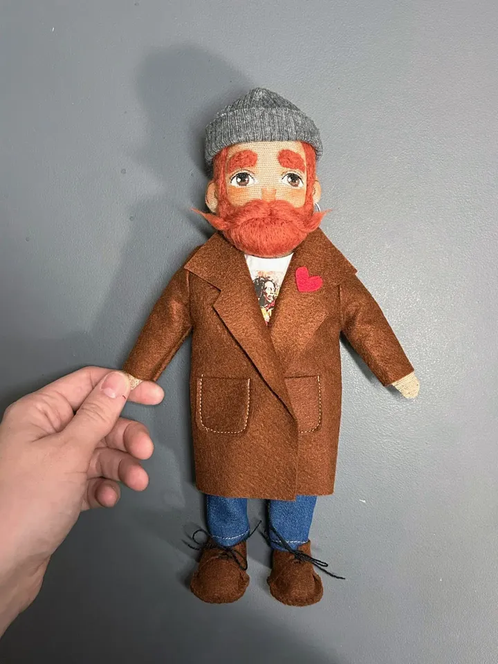 Textile doll Charlie Sewing pattern PDF + Video guide on YouTube
