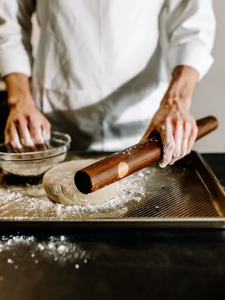 French Style Rolling Pin with Decorative Polka Dot Inlays