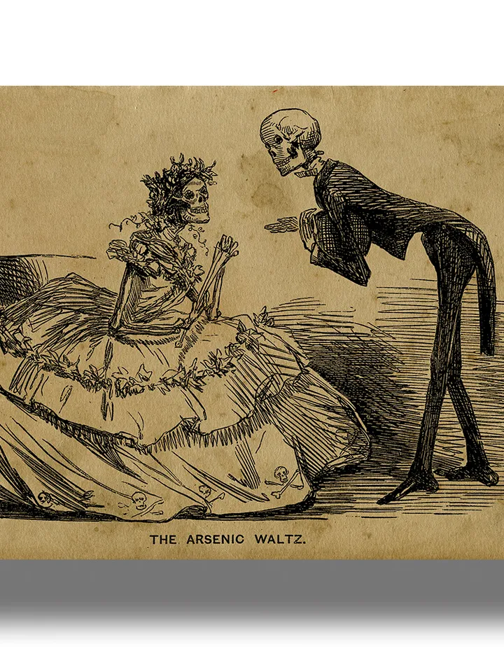 The Arsenic Waltz. Illustration of a Victorian macabre.