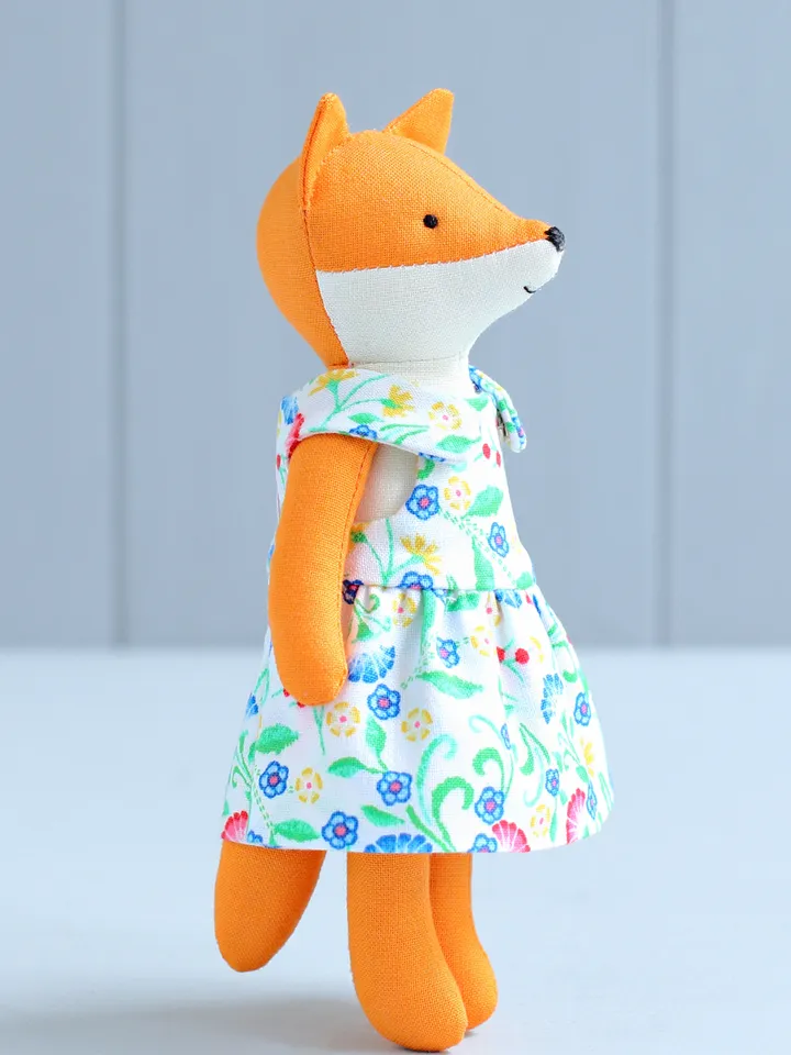 2 PDF Mini Wolf and Fox Stuffed Animals Sewing Patterns Bundle