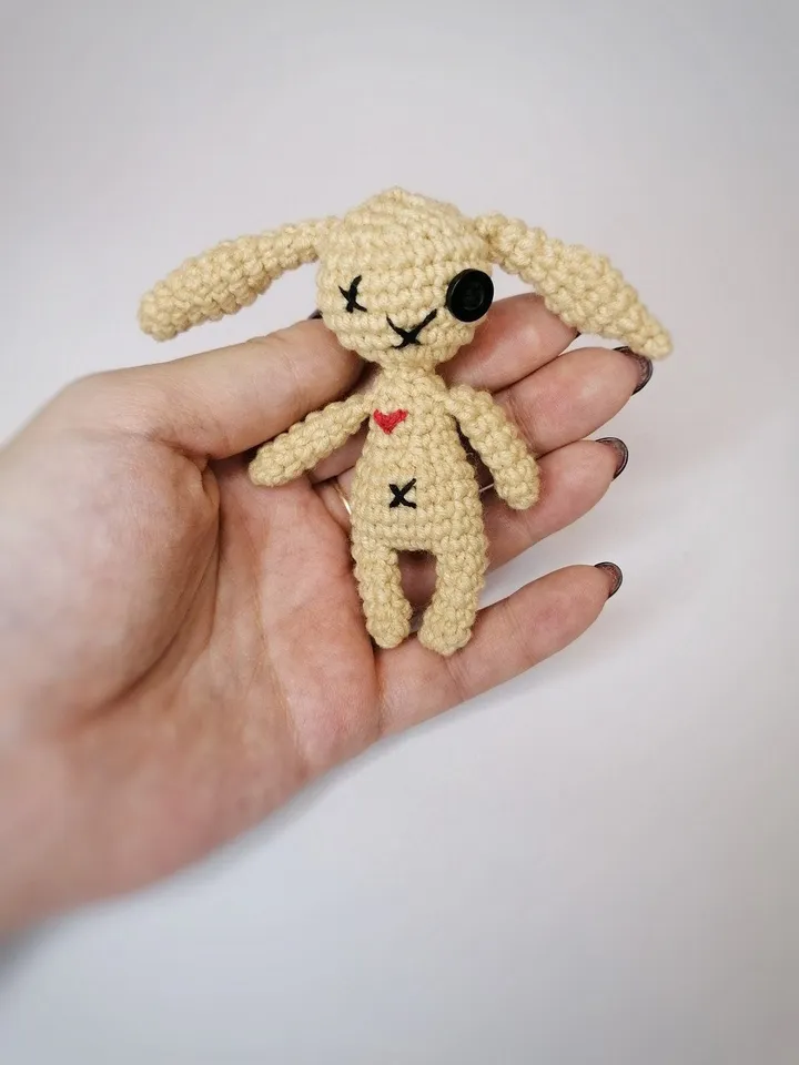 PDF Coraline doll crochet pattern, button eyes doll, Crochet pattern voodoo, voodoo doll, Halloween amigurumi pattern, voodoo bunny pattern