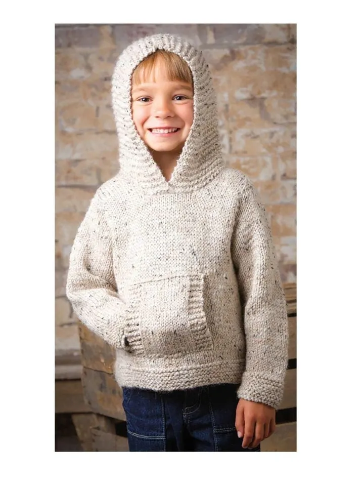 Kids Hoodie pattern, children sweater knitting pattern, hooded sweater knitting pattern children kids jumper