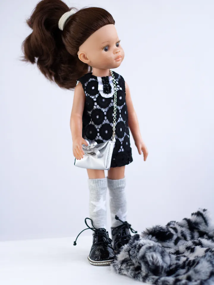 Little Darling Dianna Effner set of clothes, 13 inch doll dress, coat, shoes, underwear, bag, Paola Reina clothes, Dolls