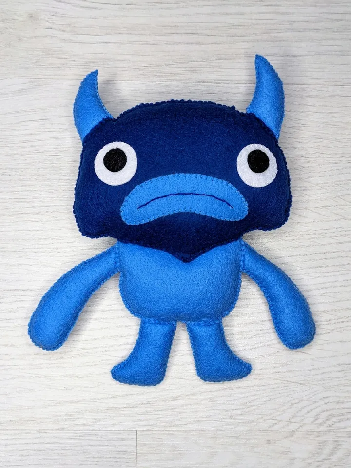 Endless alphabet Monsters Felt toys, Endless Numbers - Big Blue Monster