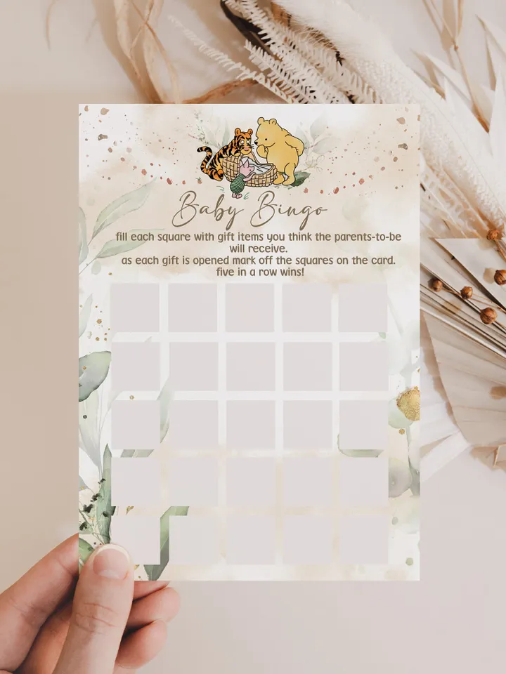 Winnie the Pooh Baby Shower Games; Winnie the Pooh Inspired; Printable Pooh Baby Shower Party Games; Honey Bear Shower Games; Wb1