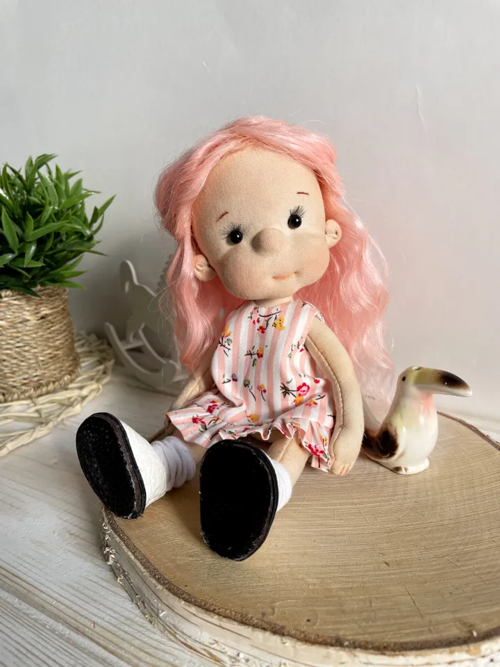 Handmade Textile Doll Art Doll Waldorf Doll Inspiration Birthday Gift for Girl
