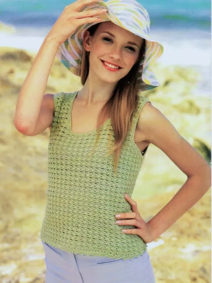 Top crochet pattern, top easy crochet top pdf, lace crochet top, women ladies crochet top