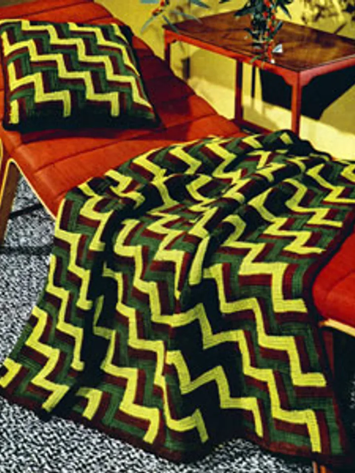 Crochet Pattern Vintage Afghan Jacob_s Ladder Digital Download PDF $1. ...