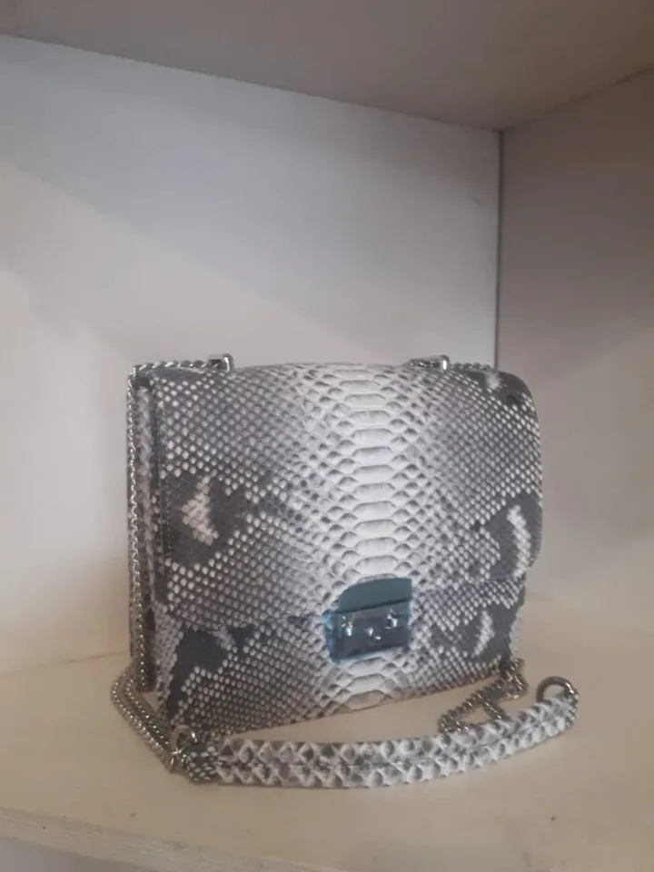 Genuine python skin classy woman bag | designer leather bag | exotic skin woman bag | chain crossbody elegant snake bag | Snake print purse
