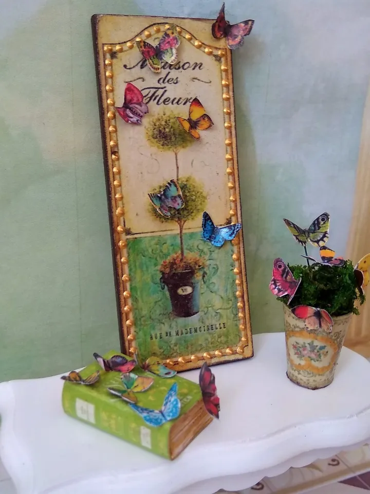 Accessory set.Dollhouse miniature.1:12 scale.