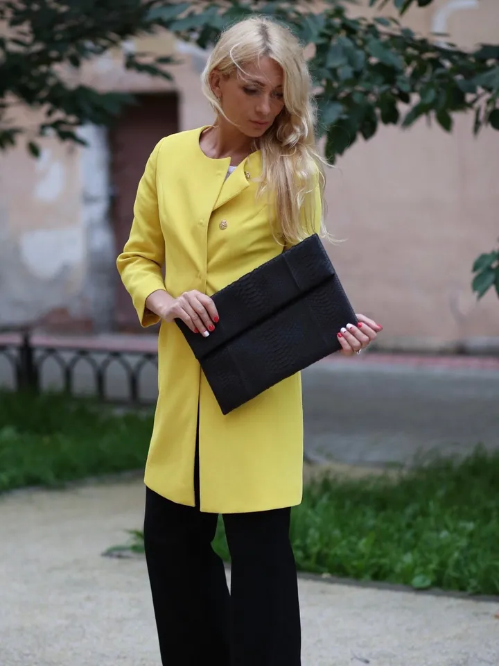 Big Black Envelope Genuine Python Skin Clutch | Exotic Leather Bag | Apple Macbook Air Lethaer Case | Large Unisex Snake Handmade Clutch