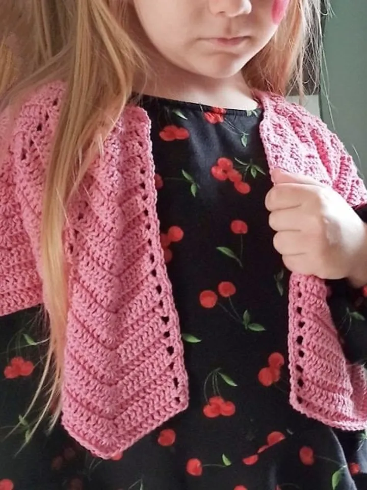 Baby cardigan, crochet baby cardigan, easy pattern baby size 12 months