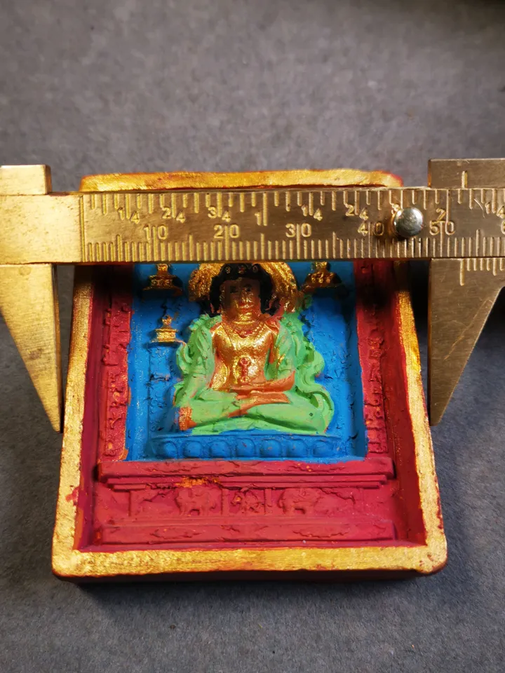 Gandhanra Painted Tibetan Tsa Tsa Mold Statue,Shakyamuni,Gautama Buddha,Blessed in Zaki Temple