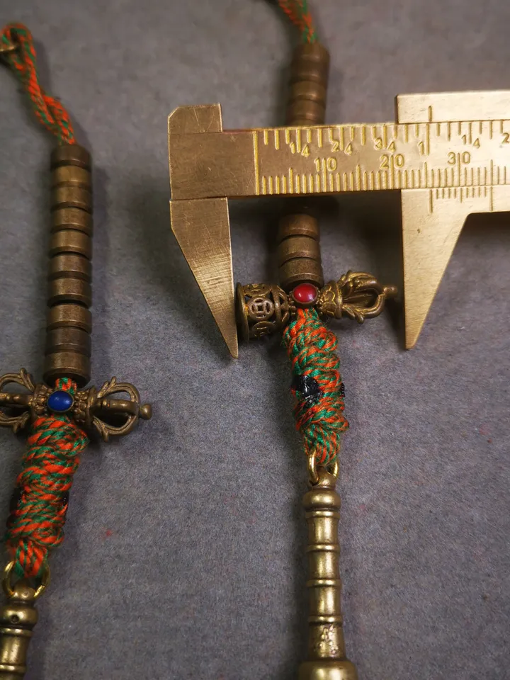 Gandhanra Handmade Tibetan Buddhist Mala Counters,Prayer Bead Counters,with Dorje and Vajra Pendant,Made of Brass