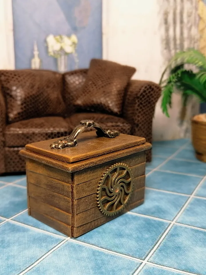 Dollhouse box. Miniature box.Dollhouse accessories.