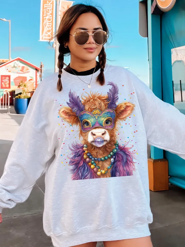 Retro Mardi Gras PNG, Highland Cow Png, Fleur De Lis Png, Mardi Gras Png, Mardi Gras Coquette Png, King Cake Png, Louisiana Crawfish Png