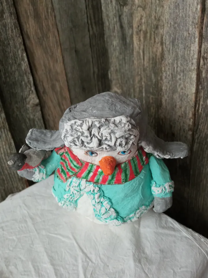 Big Christmas snowman with bird
Christmas decor Xmas decorations New Year's season. Free shipping. Christmas gifts. Spun cotton doll.
