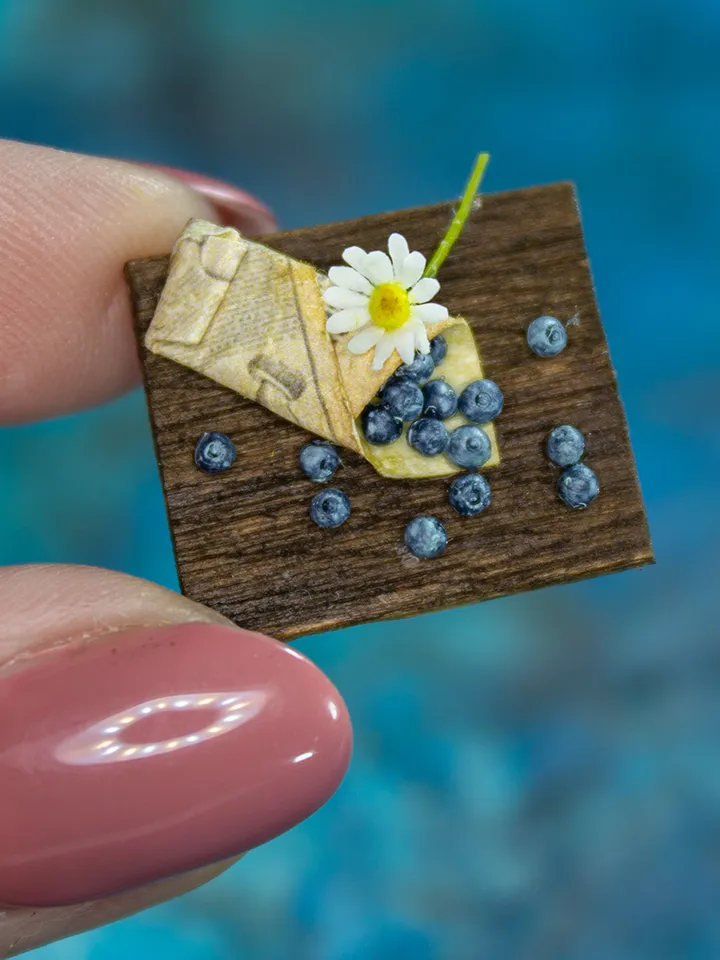 TUTORIAL Miniature blueberry with polymer clay