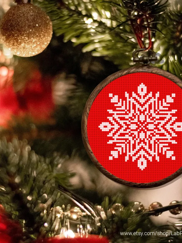 Christmas Bundle Snowflakes, Christmas decor cross stitch pattern, decor, counted, chart, gift DIY, embroidery, instant PDF