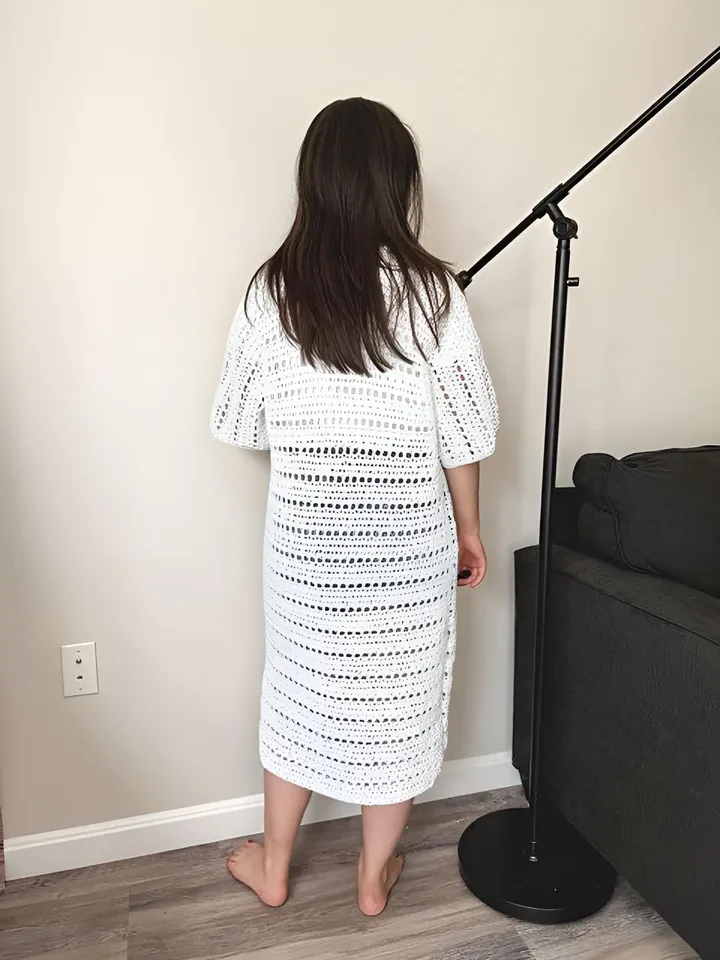 Summer cardigan crochet pattern, beach coverup crochet, kaftan crochet pattern size S/M, L/XL, 2XL/ 3XL.