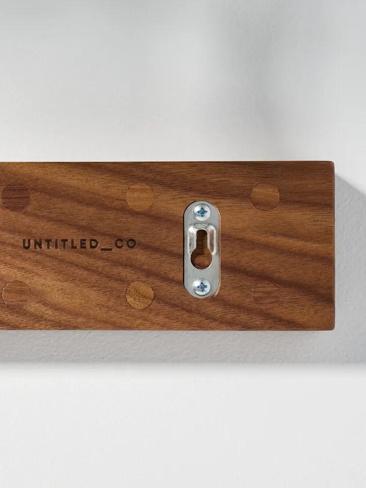 Multi Color Polka Dot Inlay Walnut Wall Mounted Magnetic Knife Holder