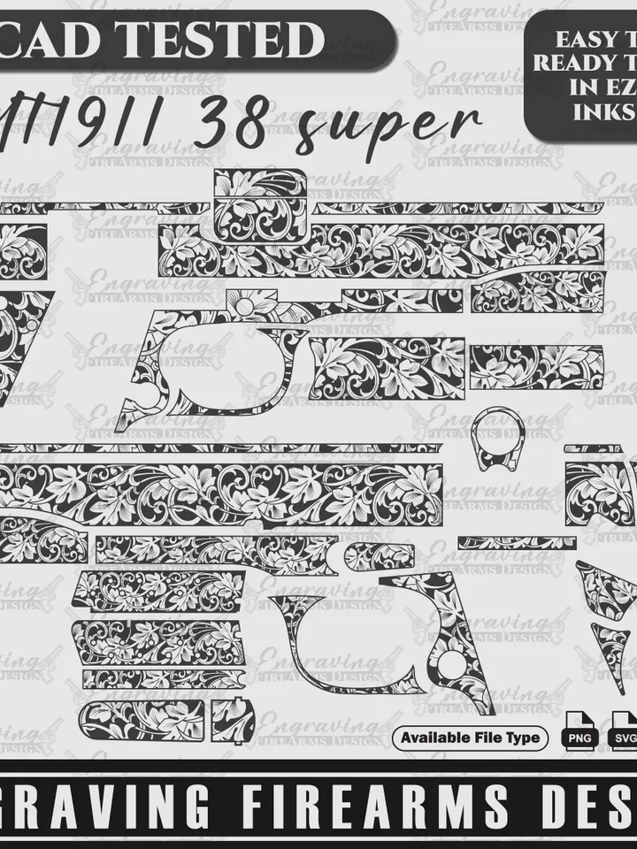 Engraving Firearms Design 1911 38 super Rockisland Scroll design