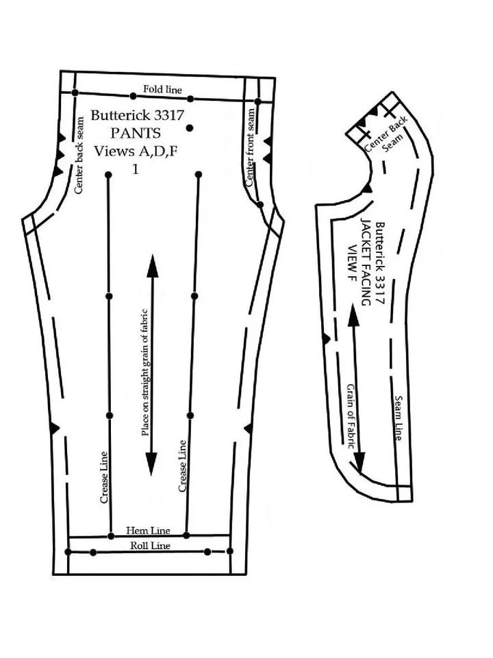 Copy Butterick 3317 Vintage Barbie and Ken Sewing Pattern Wardrobe Clothes for Dolls 11-1/2" - 12" Digital Download PDF